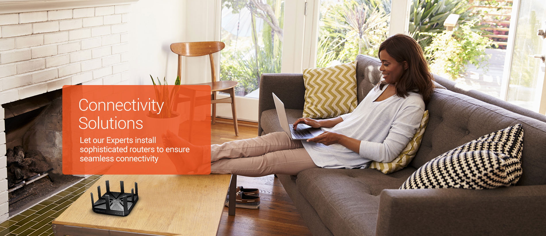 Router installation for connectivity solution